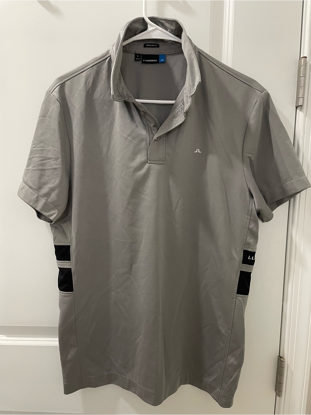 J. Lindeberg Torsten Regular Fieldsensor Golf Polo Shirt Gray Men's Medium